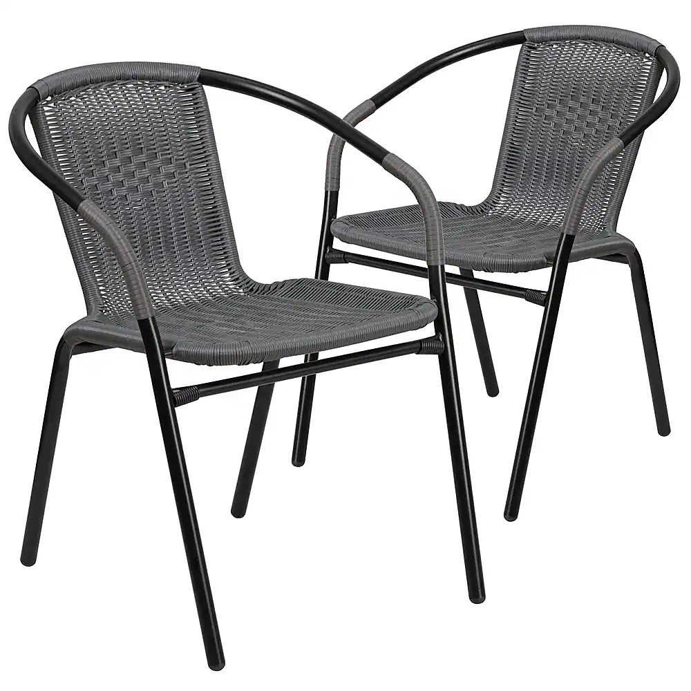 Front. Alamont Home - Lila Patio Chair (set of 2) - Gray.