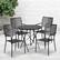 Alt View 11. Alamont Home - Oia Outdoor Round Contemporary Metal 5 Piece Patio Set - Black.