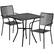 Front. Alamont Home - Oia Outdoor Square Contemporary Metal 3 Piece Patio Set - Black.