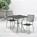 Alt View 11. Alamont Home - Oia Outdoor Square Contemporary Metal 3 Piece Patio Set - Black.