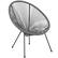 Front. Alamont Home - Valencia Oval Comfort Take Ten Contemporary Bungee Bungee Chair - Grey.