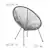 Alt View 13. Alamont Home - Valencia Oval Comfort Take Ten Contemporary Bungee Bungee Chair - Grey.