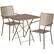 Front. Alamont Home - Oia Outdoor Square Contemporary Metal 3 Piece Patio Set - Gold.