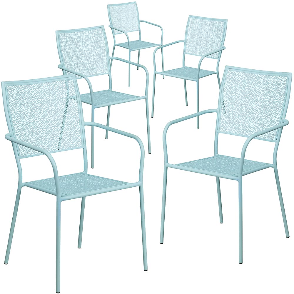 Front. Alamont Home - Oia Patio Chair (set of 5) - Sky Blue.
