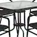 Alt View 14. Alamont Home - Lila Outdoor Square Contemporary Metal 5 Piece Patio Set - Clear Top/Black Rattan.