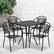 Alt View 11. Alamont Home - Oia Outdoor Square Contemporary Metal 5 Piece Patio Set - Black.