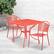 Alt View 11. Alamont Home - Oia Outdoor Square Contemporary Metal 3 Piece Patio Set - Coral.