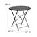 Alt View 12. Alamont Home - Oia Round Contemporary Patio Table - Black - Black.