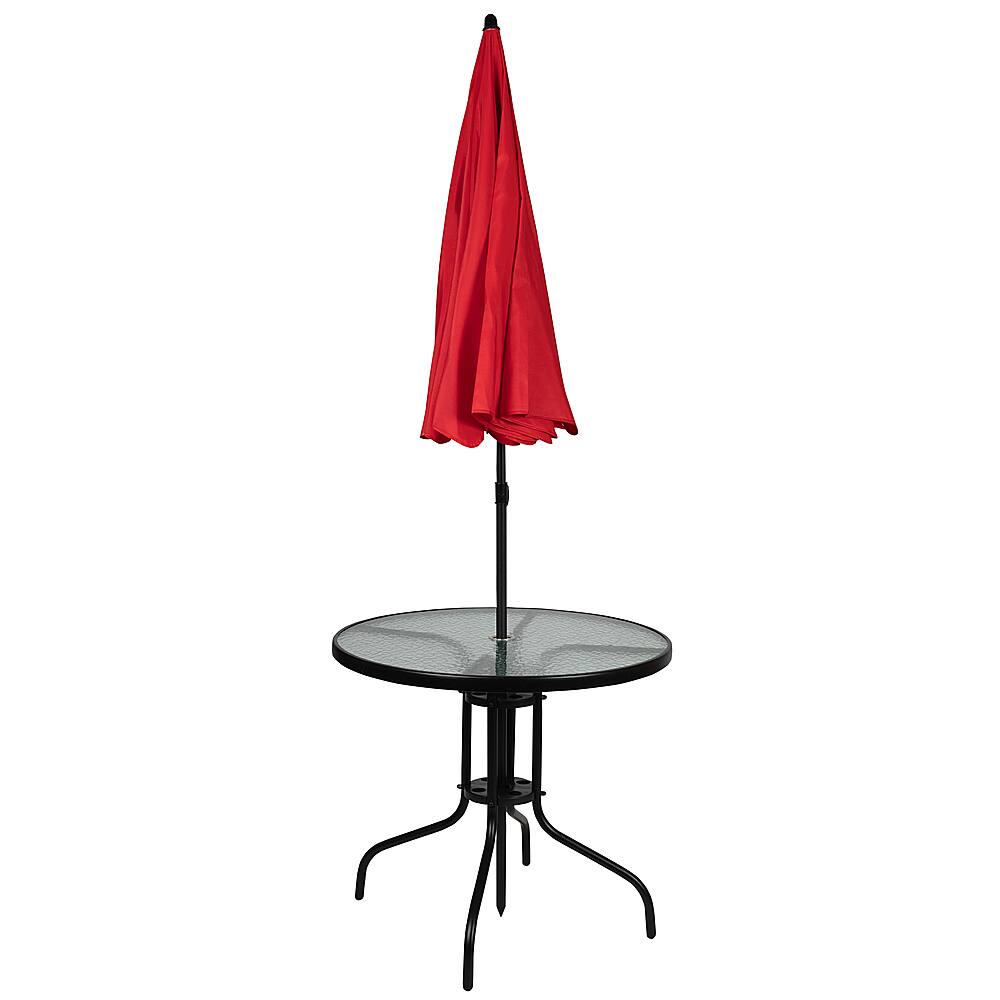 Alt View 15. Alamont Home - Nantucket Outdoor Round Contemporary Metal 6 Piece Patio Set - Red.