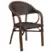 Dark Brown Rattan/Red Bamboo-Aluminum Frame