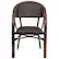Alt View 11. Alamont Home - Lila Patio Chair - Dark Brown Rattan/Red Bamboo-Aluminum Frame.