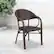 Alt View 12. Alamont Home - Lila Patio Chair - Dark Brown Rattan/Red Bamboo-Aluminum Frame.