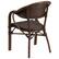 Alt View 13. Alamont Home - Lila Patio Chair - Dark Brown Rattan/Red Bamboo-Aluminum Frame.