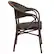 Alt View 14. Alamont Home - Lila Patio Chair - Dark Brown Rattan/Red Bamboo-Aluminum Frame.