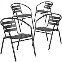 Alamont Home - Lila Patio Chair (set of 4) - Black - Front_Zoom