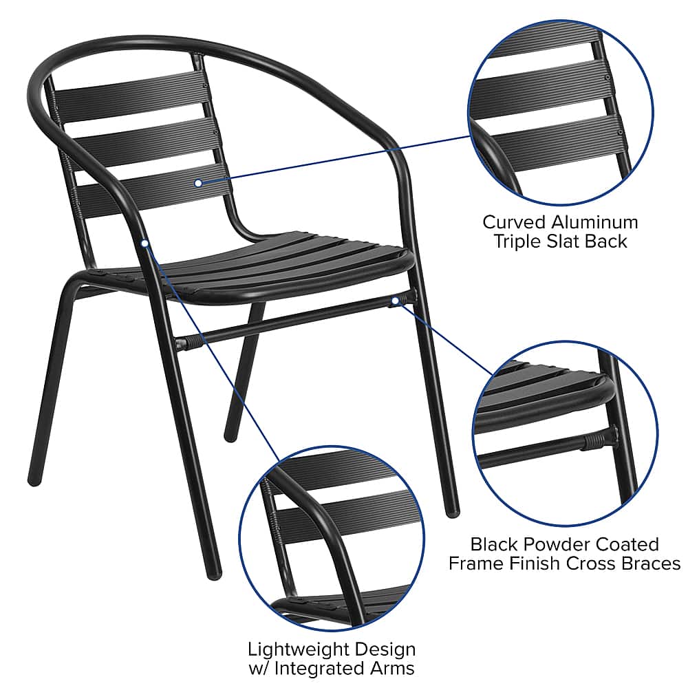 Alt View 11. Alamont Home - Lila Patio Chair (set of 4) - Black.