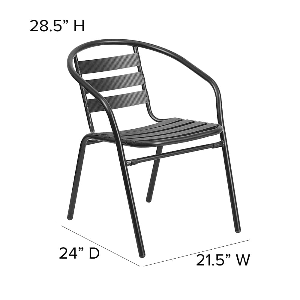 Best Buy: Alamont Home Lila Patio Chair (set Of 4) Black 4-TLH-017C-BK-GG