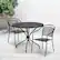 Alt View 11. Alamont Home - Oia Outdoor Round Contemporary Metal 3 Piece Patio Set - Black.