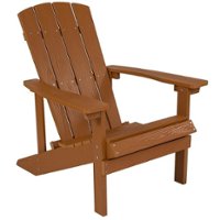 Flash Furniture - Charlestown Adirondack Chair - Teak - Front_Zoom