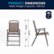 The image features a chair and a bench, both with a static weight capacity of 286 lbs. The chair is 17.25 inches tall, 22.25 inches wide, and 35.25 inches long. The bench is 16 inches tall, 16 inches wide, and 35.25 inches long.