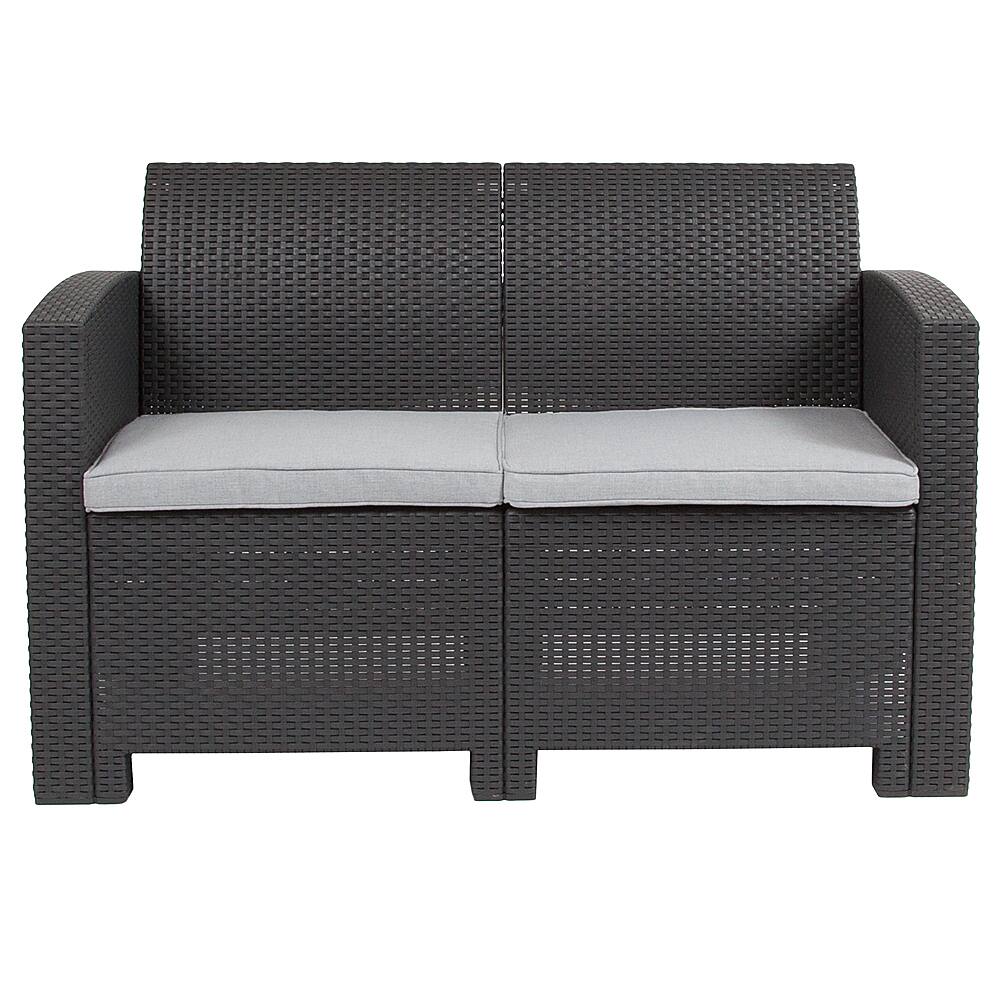 Alt View 11. Alamont Home - Seneca Patio Lounge Loveseat - Dark Gray.