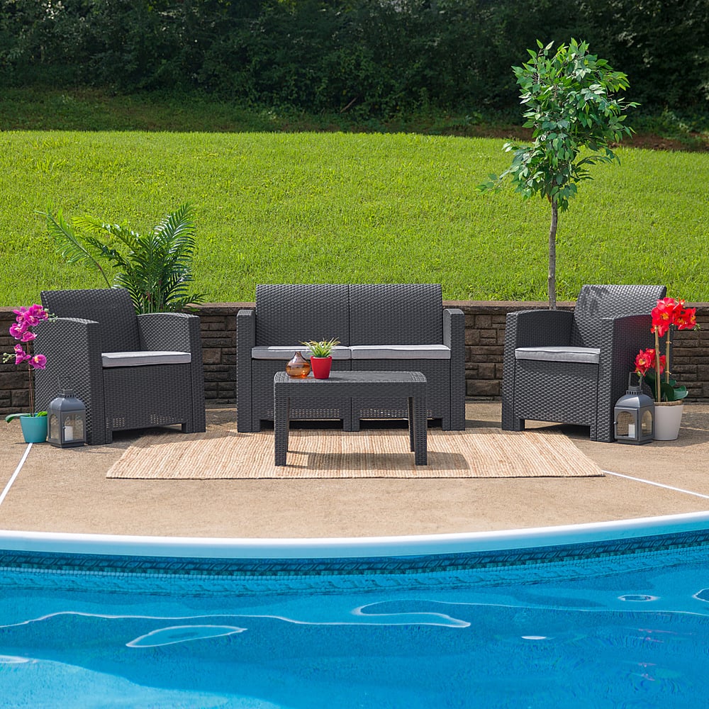 Alt View 12. Alamont Home - Seneca Patio Lounge Loveseat - Dark Gray.