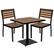 Front. Alamont Home - Lark Outdoor Square Modern Metal 3 Piece Patio Set - Teak.