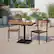 Alt View 11. Alamont Home - Lark Outdoor Square Modern Metal 3 Piece Patio Set - Teak.
