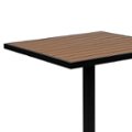 Alt View 16. Flash Furniture - Lark Outdoor Square Modern Metal 3 Piece Patio Set - Teak.
