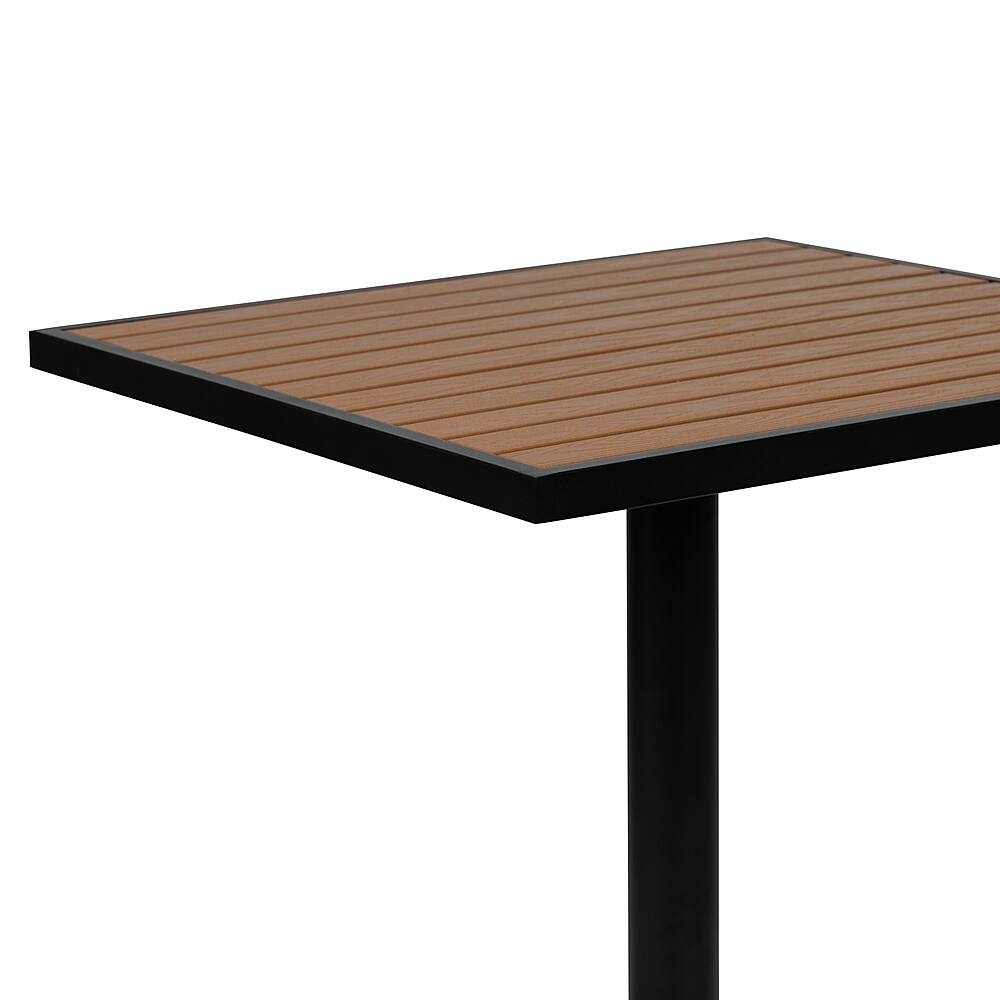 Alt View 16. Alamont Home - Lark Outdoor Square Modern Metal 3 Piece Patio Set - Teak.