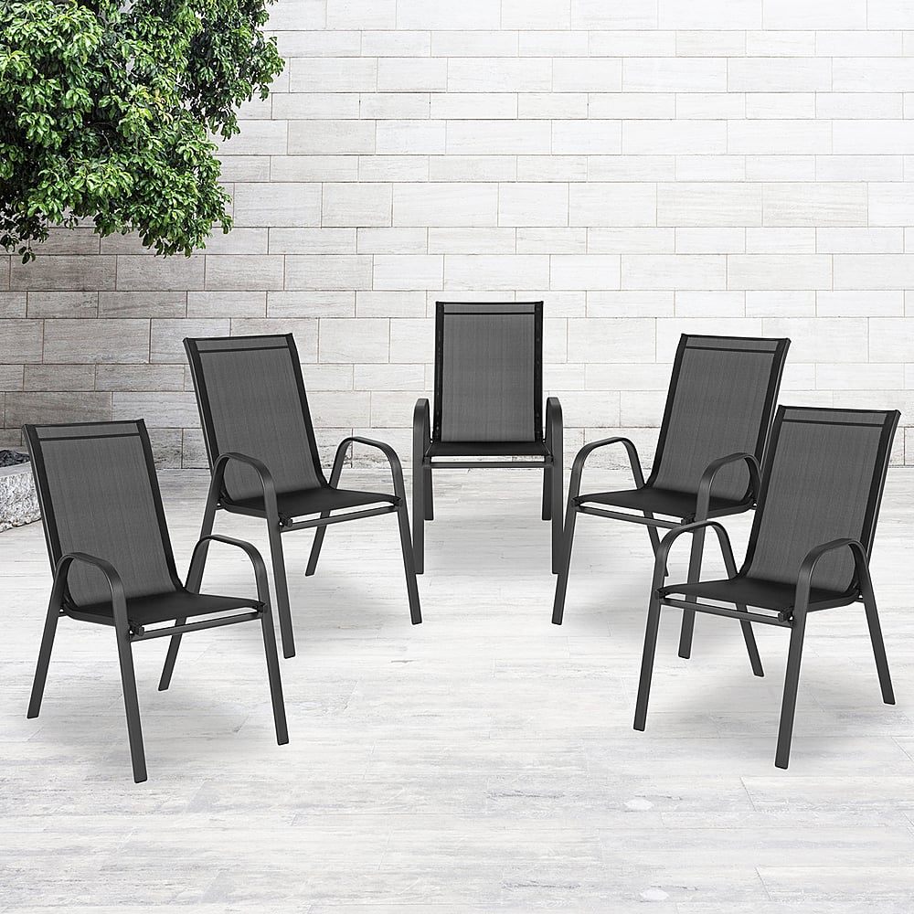 Alt View 12. Alamont Home - Brazos Patio Chair (set of 5) - Black.