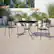 Alt View 11. Alamont Home - Oia Square Contemporary Patio Table - Black - Black.