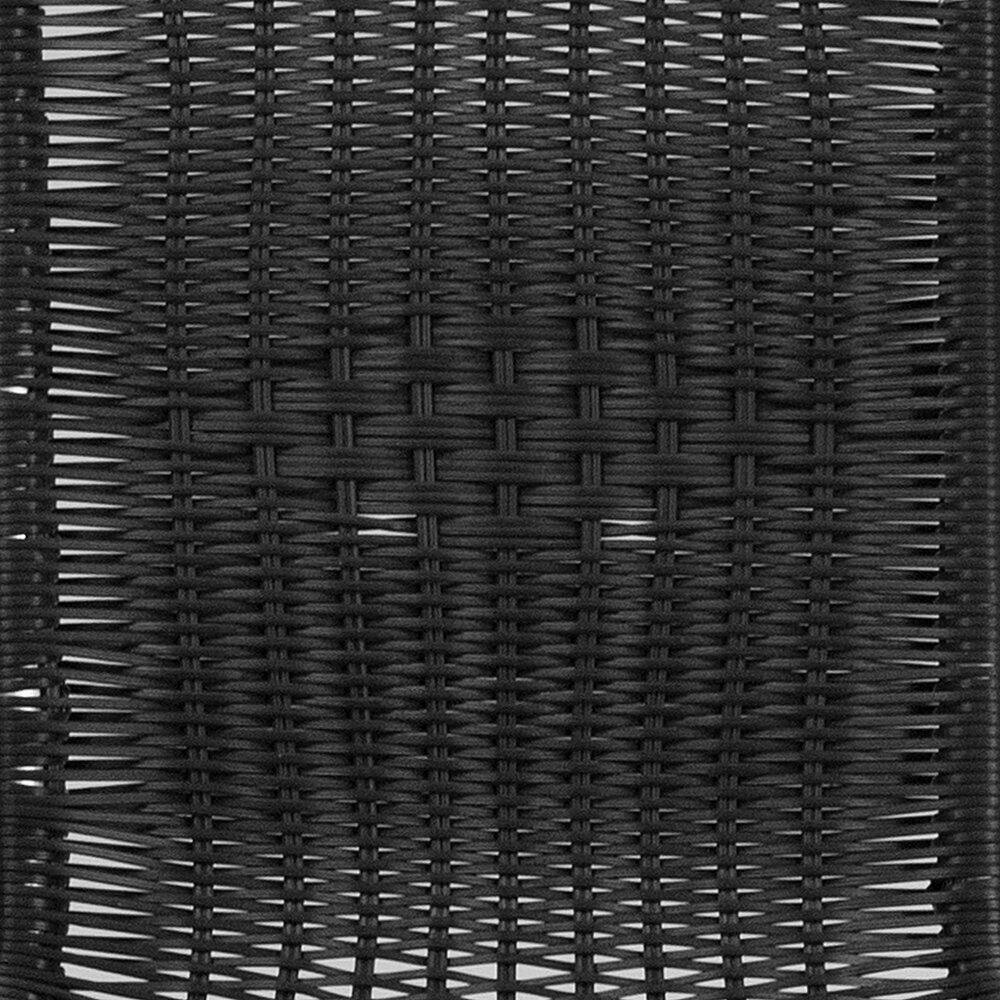 Alt View 16. Alamont Home - Lila Outdoor Square Contemporary Metal 3 Piece Patio Set - Clear Top/Black Rattan.