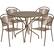 Front. Alamont Home - Oia Outdoor Round Contemporary Metal 5 Piece Patio Set - Gold.