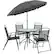 Alt View 19. Alamont Home - Nantucket Outdoor Round Contemporary Metal 6 Piece Patio Set - Black.