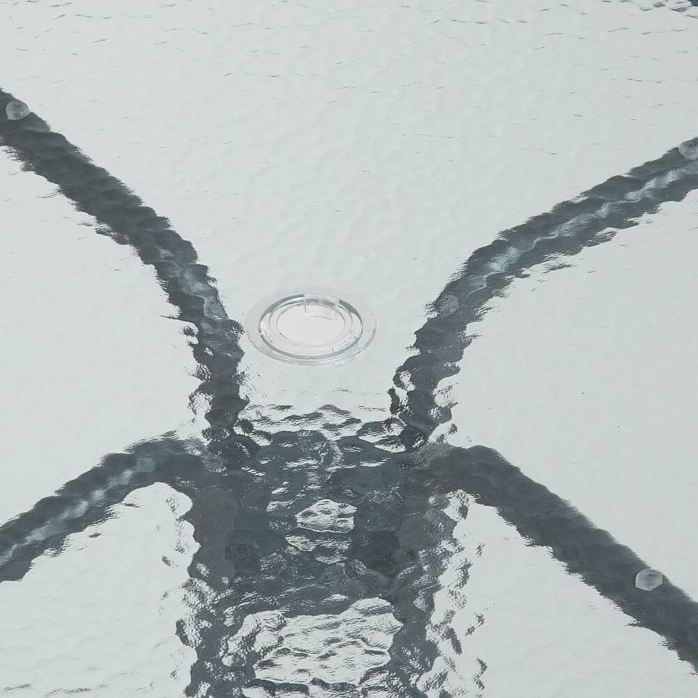 Alt View 22. Alamont Home - Nantucket Outdoor Round Contemporary Metal 6 Piece Patio Set - Black.