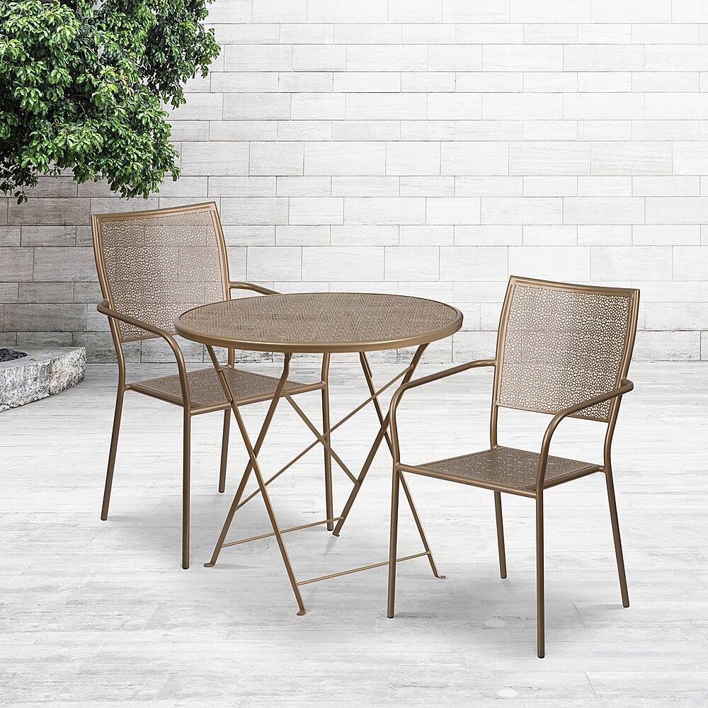 Best Buy: Alamont Home Oia Outdoor Round Contemporary Metal 3 Piece ...