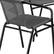 Alt View 14. Alamont Home - Lila Outdoor Square Contemporary Metal 5 Piece Patio Set - Clear Top/Gray Rattan.