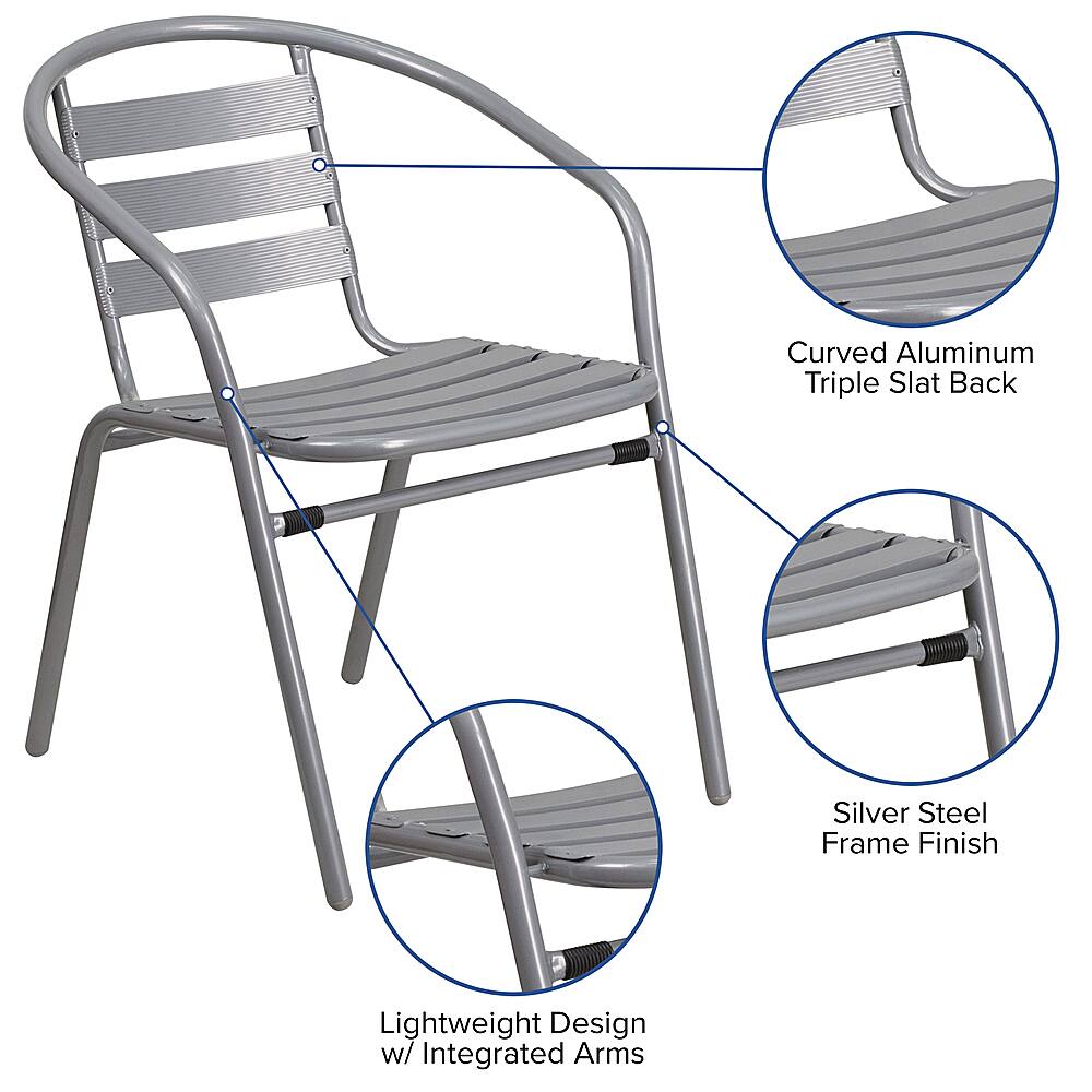 Alt View 11. Alamont Home - Lila Patio Chair (set of 4) - Silver.