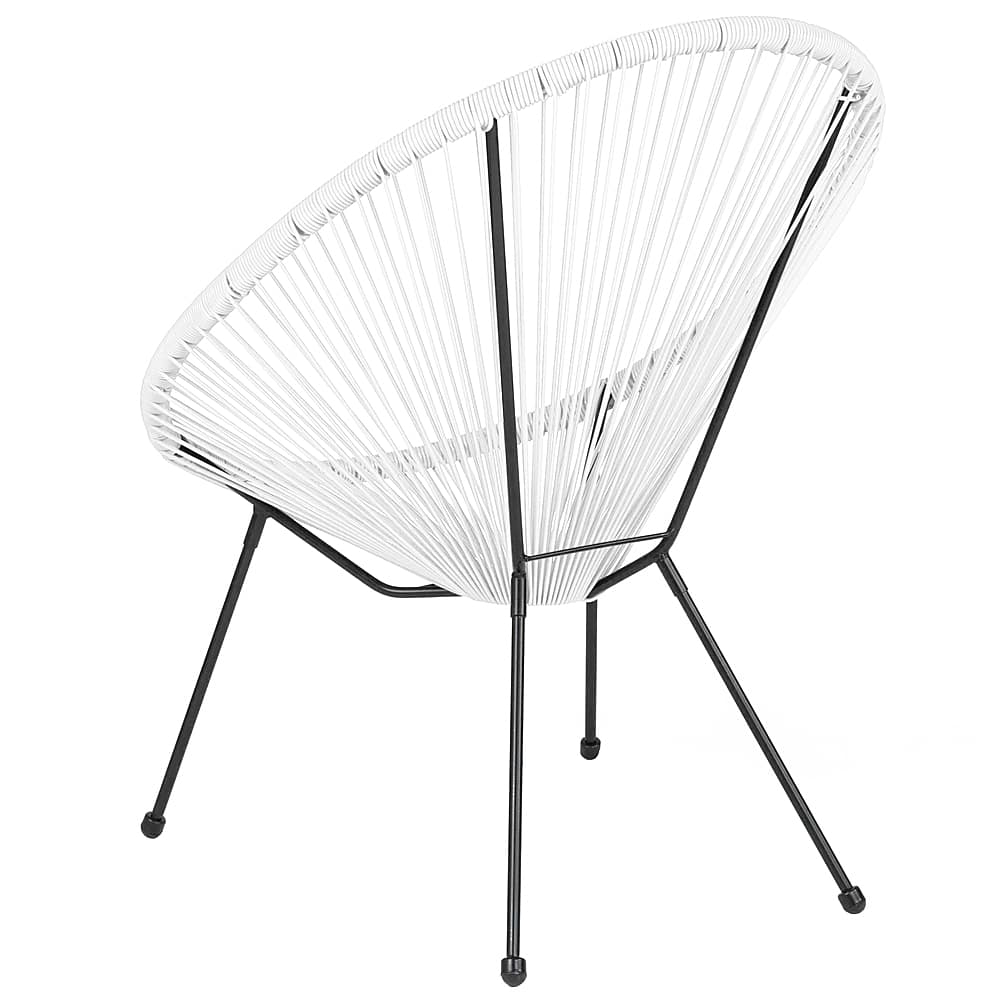 Alt View 13. Alamont Home - Valencia Oval Comfort Take Ten Contemporary Bungee Bungee Chair - White.
