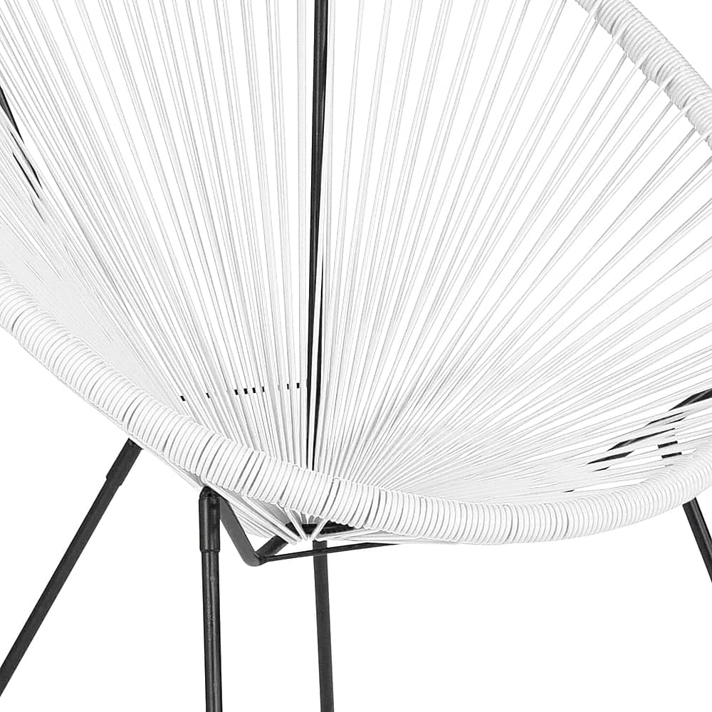 Alt View 14. Alamont Home - Valencia Oval Comfort Take Ten Contemporary Bungee Bungee Chair - White.