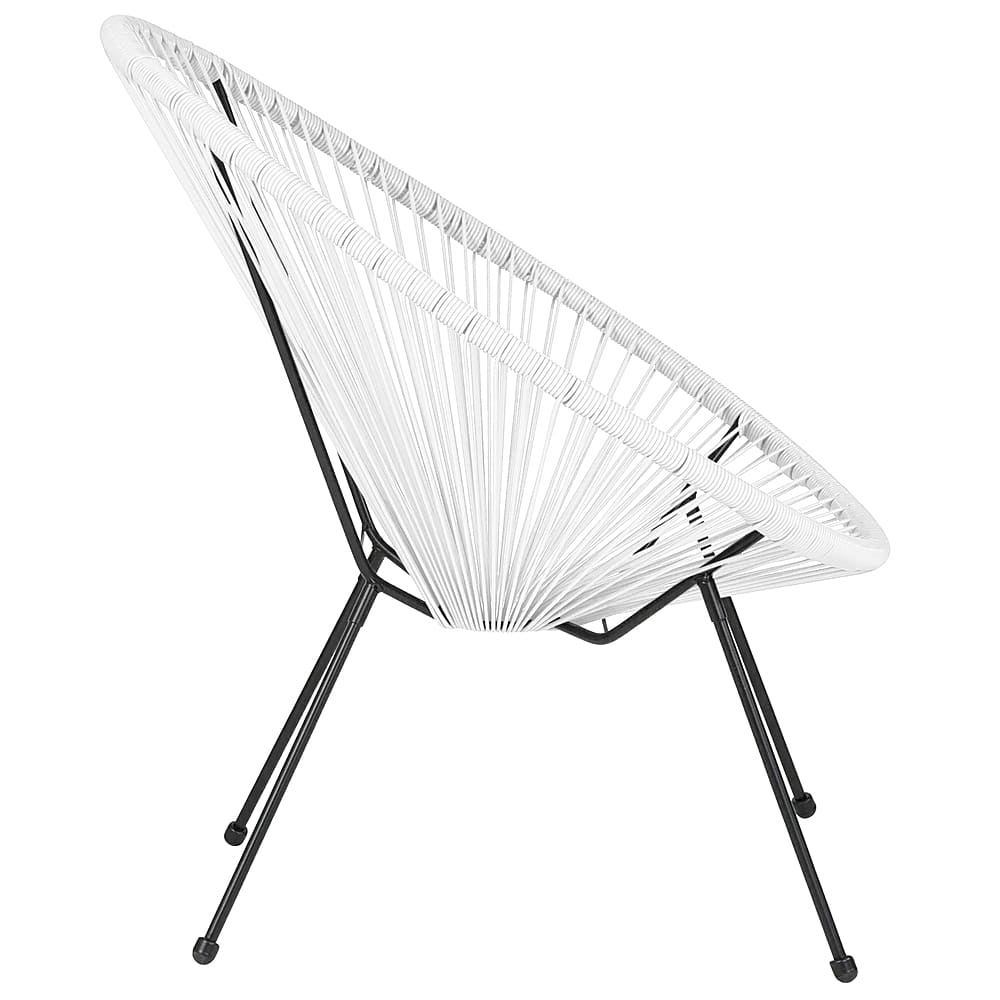 Alt View 15. Alamont Home - Valencia Oval Comfort Take Ten Contemporary Bungee Bungee Chair - White.