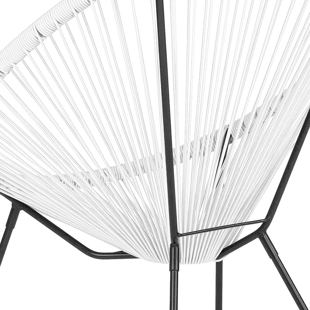 Alt View 16. Alamont Home - Valencia Oval Comfort Take Ten Contemporary Bungee Bungee Chair - White.