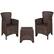 Front. Alamont Home - Seneca Outdoor Square Contemporary Resin 3 Piece Patio Set - Chocolate.