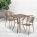 Alt View 11. Alamont Home - Oia Outdoor Square Contemporary Metal 3 Piece Patio Set - Gold.