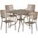 Front. Alamont Home - Oia Outdoor Square Contemporary Metal 5 Piece Patio Set - Gold.