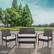 Alt View 11. Alamont Home - Bandera Outdoor Rectangle Contemporary Metal 4 Piece Patio Set - Black.