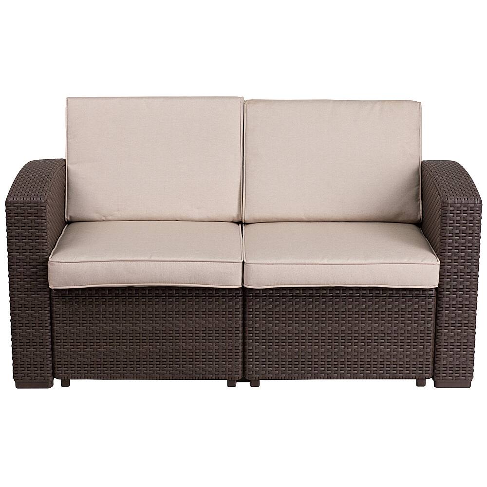 Alt View 11. Alamont Home - Seneca Patio Lounge Loveseat - Chocolate Brown.