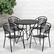 Alt View 11. Alamont Home - Oia Outdoor Round Contemporary Metal 5 Piece Patio Set - Black.