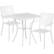 Front. Alamont Home - Oia Outdoor Square Contemporary Metal 3 Piece Patio Set - White.